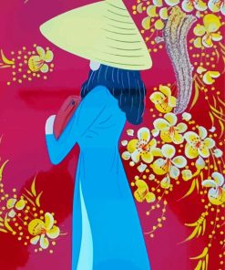 Vietnamese Girl In Ao Dai Diamond Painting