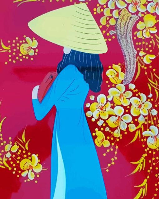 Vietnamese Girl In Ao Dai Diamond Painting