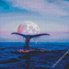 Whale Tail And Moon Diamond Painting