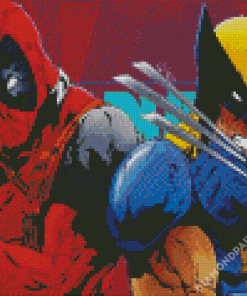 Wolverine Vs Deadpool Diamond Painting