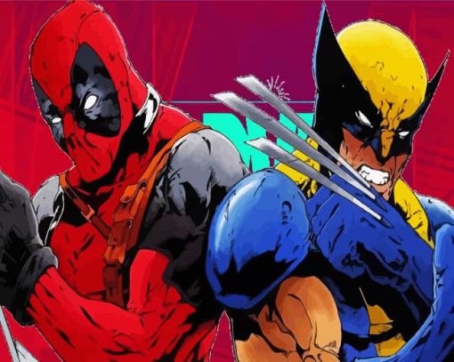 Wolverine Vs Deadpool Diamond Painting