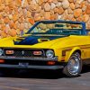 Yellow 72 Mustang Car Diamond Painting
