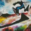 Abstract Man Running Diamond Painting