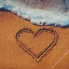 Aesthetic Beach Heart Diamond Painting