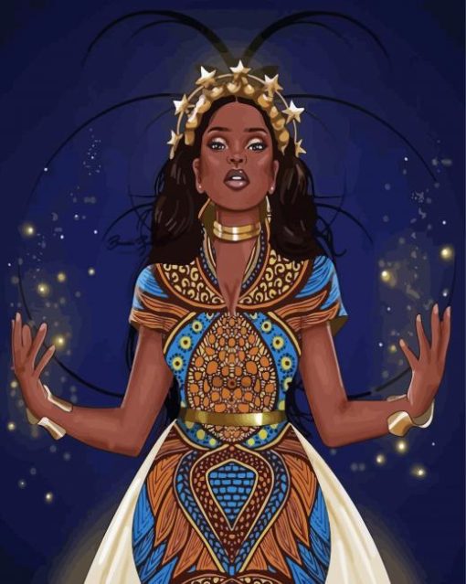 Aesthetic Black Goddess Diamond Painting