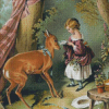 Aesthetic Deer Feeding Diamond Painting