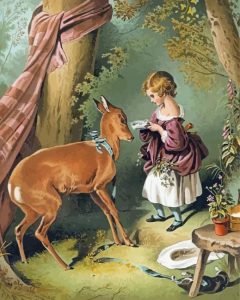 Aesthetic Deer Feeding Diamond Painting