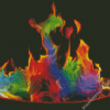 Aesthetic Flames Rainbow Art Diamond Painting