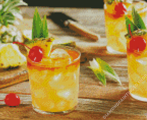 Aesthetic Mai Tai Diamond Painting