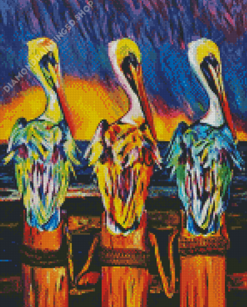 Aesthetic Pelicans Diamond Painting