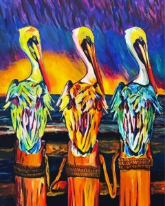 Aesthetic Pelicans Diamond Painting