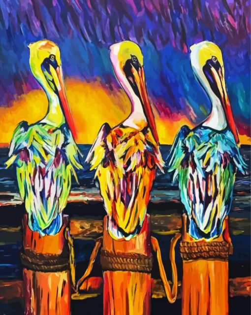 Aesthetic Pelicans Diamond Painting