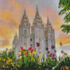 Aesthetic Salt Lake Utah Temple Diamond Painting