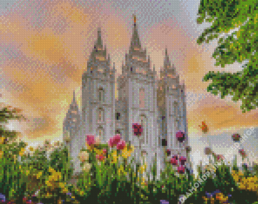 Aesthetic Salt Lake Utah Temple Diamond Painting