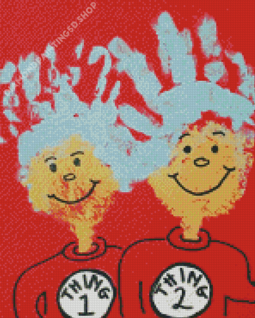 Aesthetic Thing 1 Thing 2 Diamond Painting