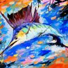 Aesthetic Marlin Fish Art Diamond Painting