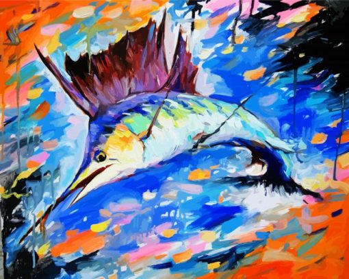 Aesthetic Marlin Fish Art Diamond Painting