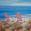 Aesthetic White Adirondack Chairs Diamond Painting