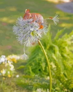 Beautiful Mouse And Dandelion Diamond Painting