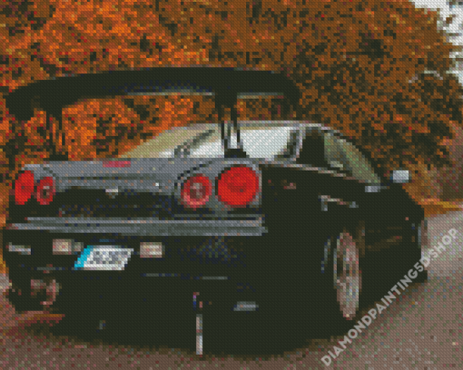 Black Nissan Skyline R34 Diamond Painting