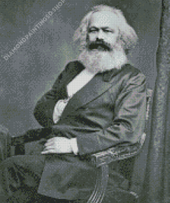 Black And White Karl Marx Diamond Painting