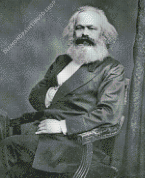 Black And White Karl Marx Diamond Painting