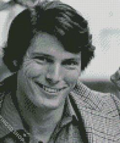 Black And White Christopher Reeve Diamond Painting