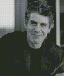 Black And White Young Anthony Bourdain Diamond Painting