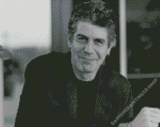 Black And White Young Anthony Bourdain Diamond Painting