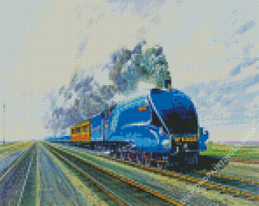 Blue Mallard Train Diamond Painting