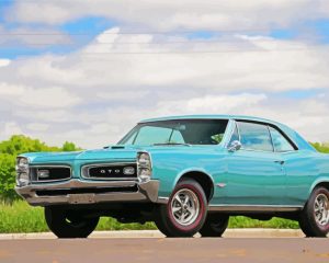 Blue Pontiac GTO Diamond Painting