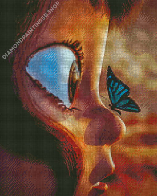 Butterfly Girl Illustration Diamond Painting