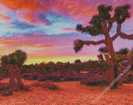 California Desert Sunset Diamond Painting