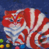 Colorful Kitten And Candy Diamond Painting