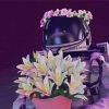Cute Astronaut And Flowers Diamond Painting
