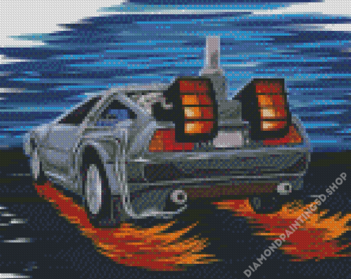 Delorean Back To The Future Diamond Painting