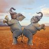 Funny Elephants Dancing Diamond Painting