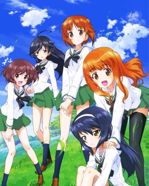 Girls And Panzer Characters Diamond Painting