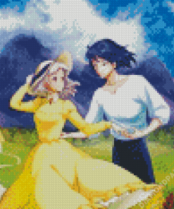 Howls Moving Castle Anime Diamond Painting