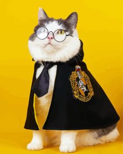 Hufflepuff Kitty Diamond Painting