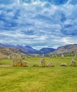 Landscape Stone Circle Diamond Painting