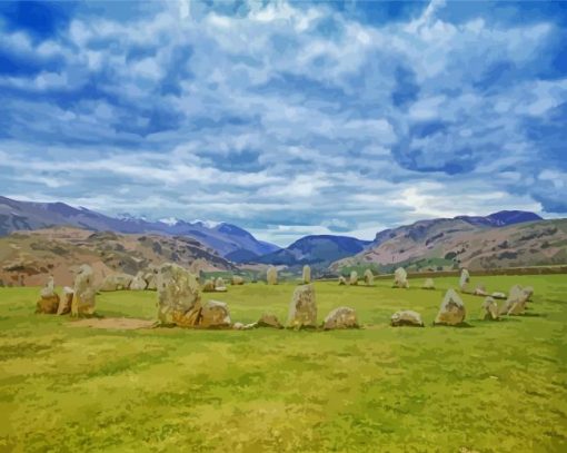 Landscape Stone Circle Diamond Painting