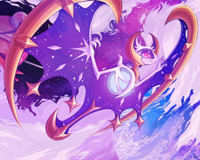 Lunala Pokemon Character Diamond Painting 