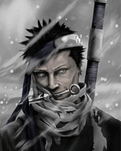 Monochrome Zabuza Diamond Painting