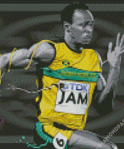 Monochrome Usain Bolt Diamond Painting