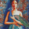 Peacock Woman Diamond Painting