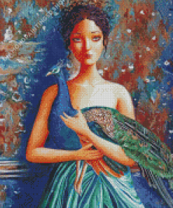 Peacock Woman Diamond Painting