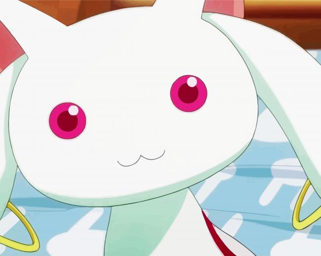 Puella Magi Madoka Magica Kyubey Rubber Strap JAPAN ANIME MANGA CAT