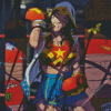 Strong Wonder Woman Boxing Diamond Painting