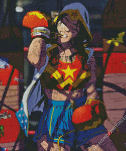 Strong Wonder Woman Boxing Diamond Painting